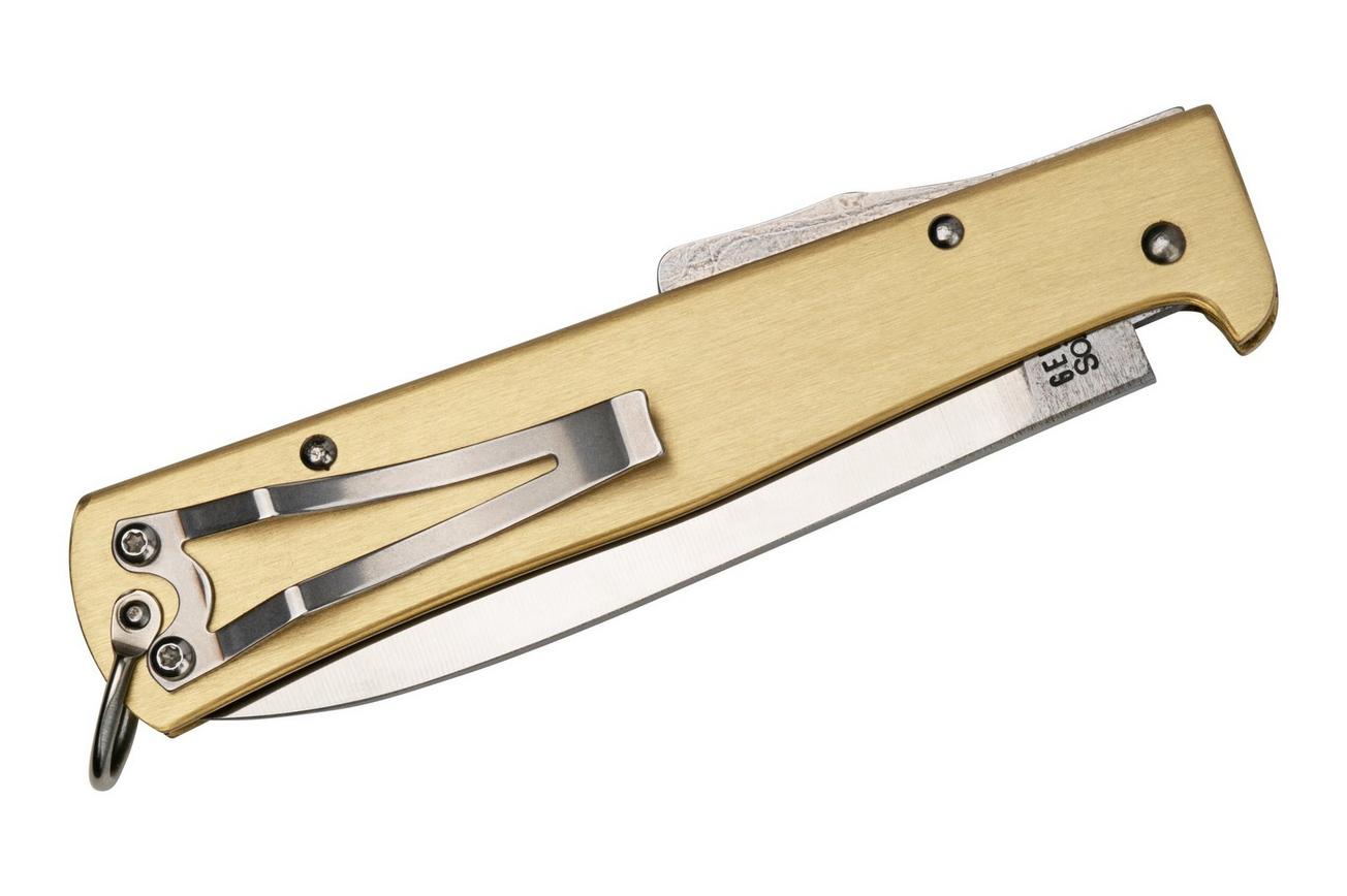 Otter Mercator 10-736 RG Large Brass Carbon Pocketclip, zakmes
