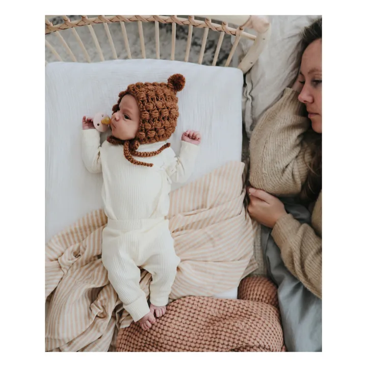 Bermbach Handcrafted Matelas carré pour berceau Martha en coton bio | Blanc