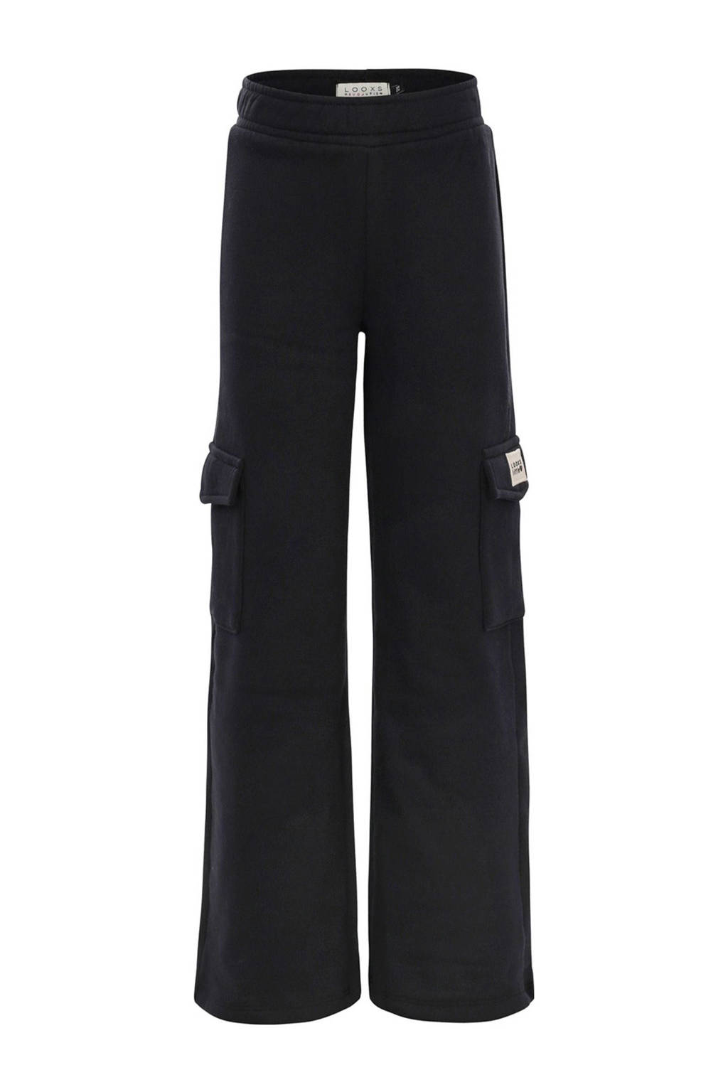 LOOXS wide leg cargobroek zwart