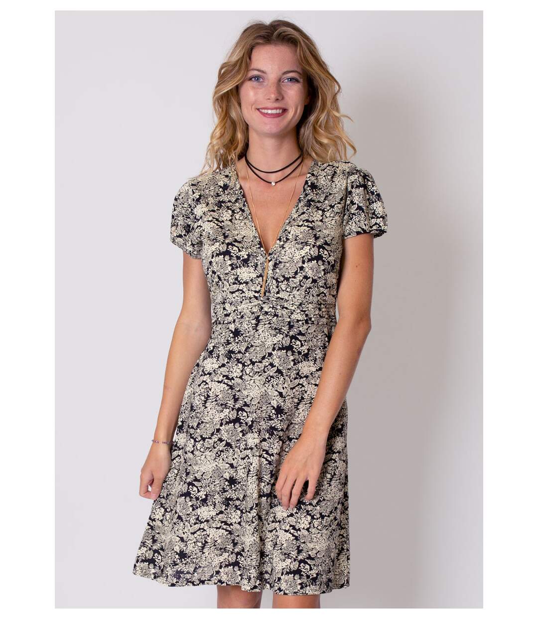 Robe courte cintrée TANIA imprimé bohème Coton Du Monde