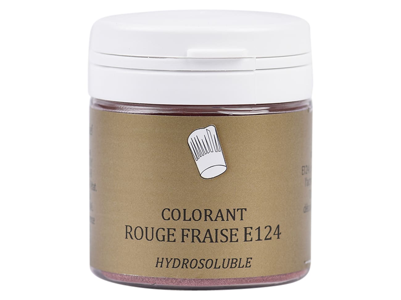 Colorant alimentaire en poudre rouge fraise E124 - hydrosoluble - 25 g - Selectarôme