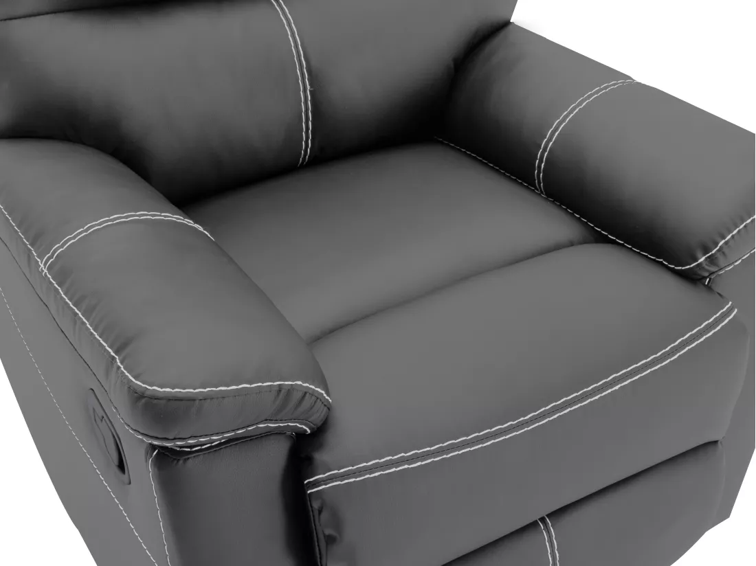Fauteuil relax en simili gris CANBY
