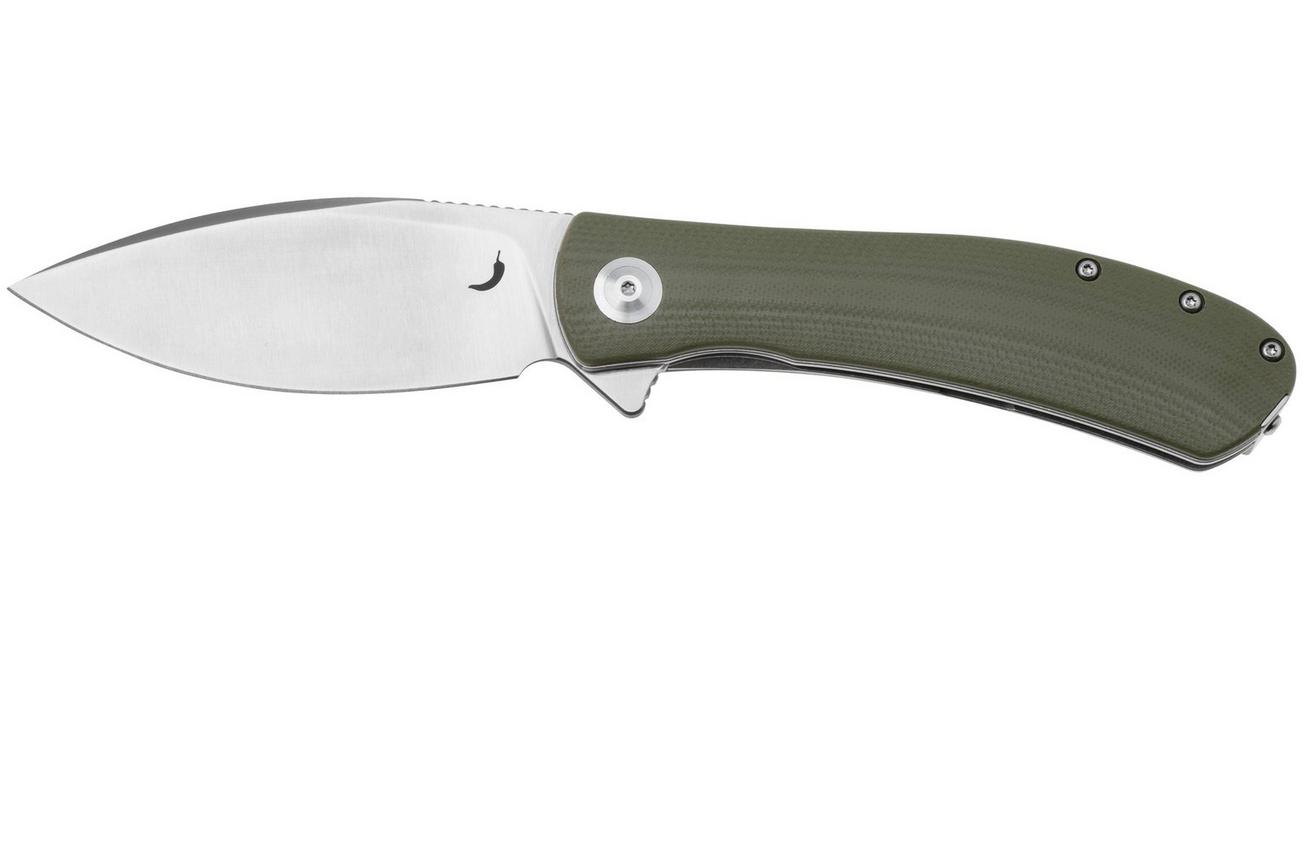 Trollsky Knives Mandu XL MT019-XL Satin CPM MagnaCut, OD-Green G10 zakmes