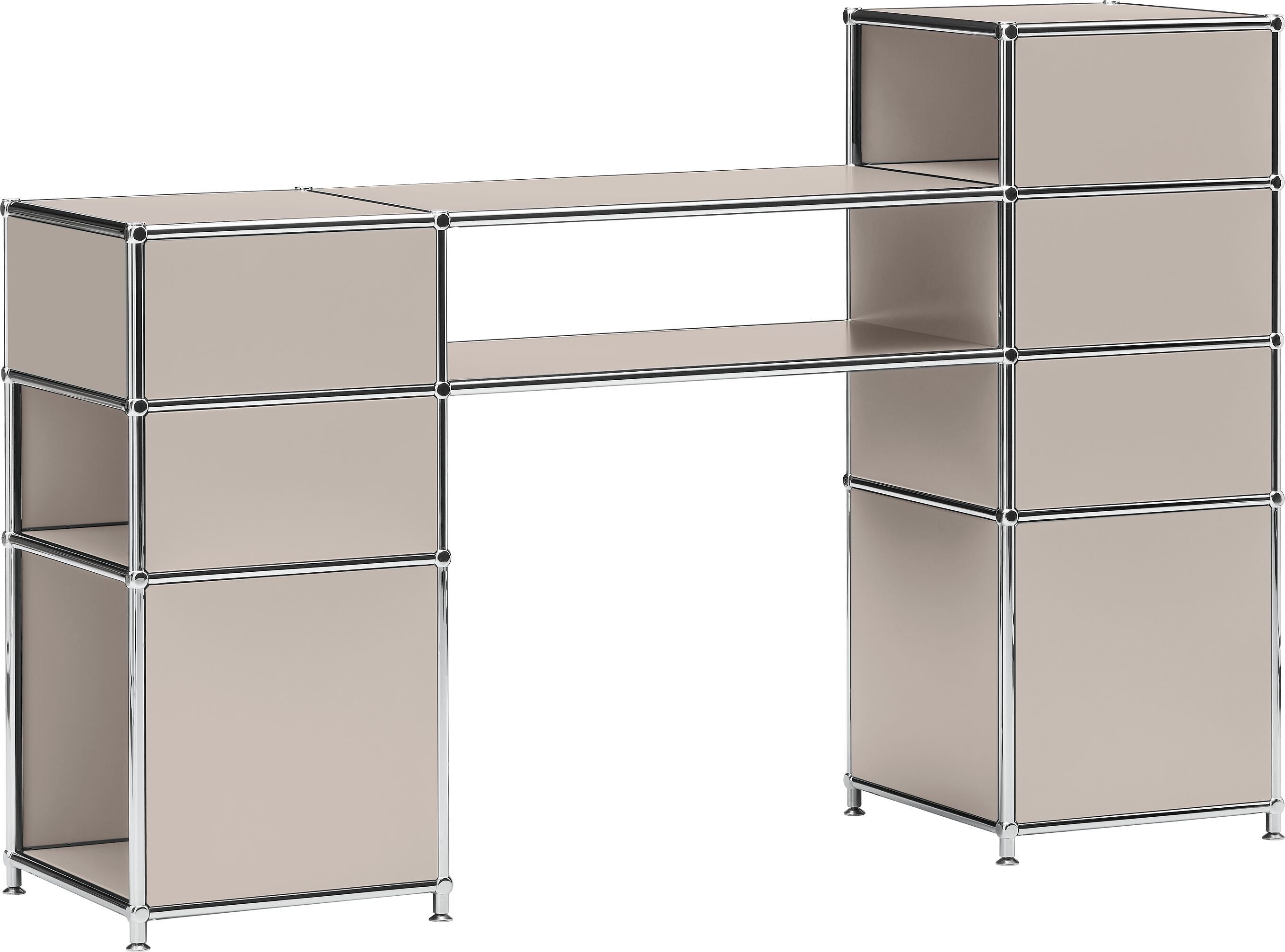 FLEXCUBE Schreibtisch - Taupe / B: 152.0 cm x T: 40.0 cm x H: 100.0 cm