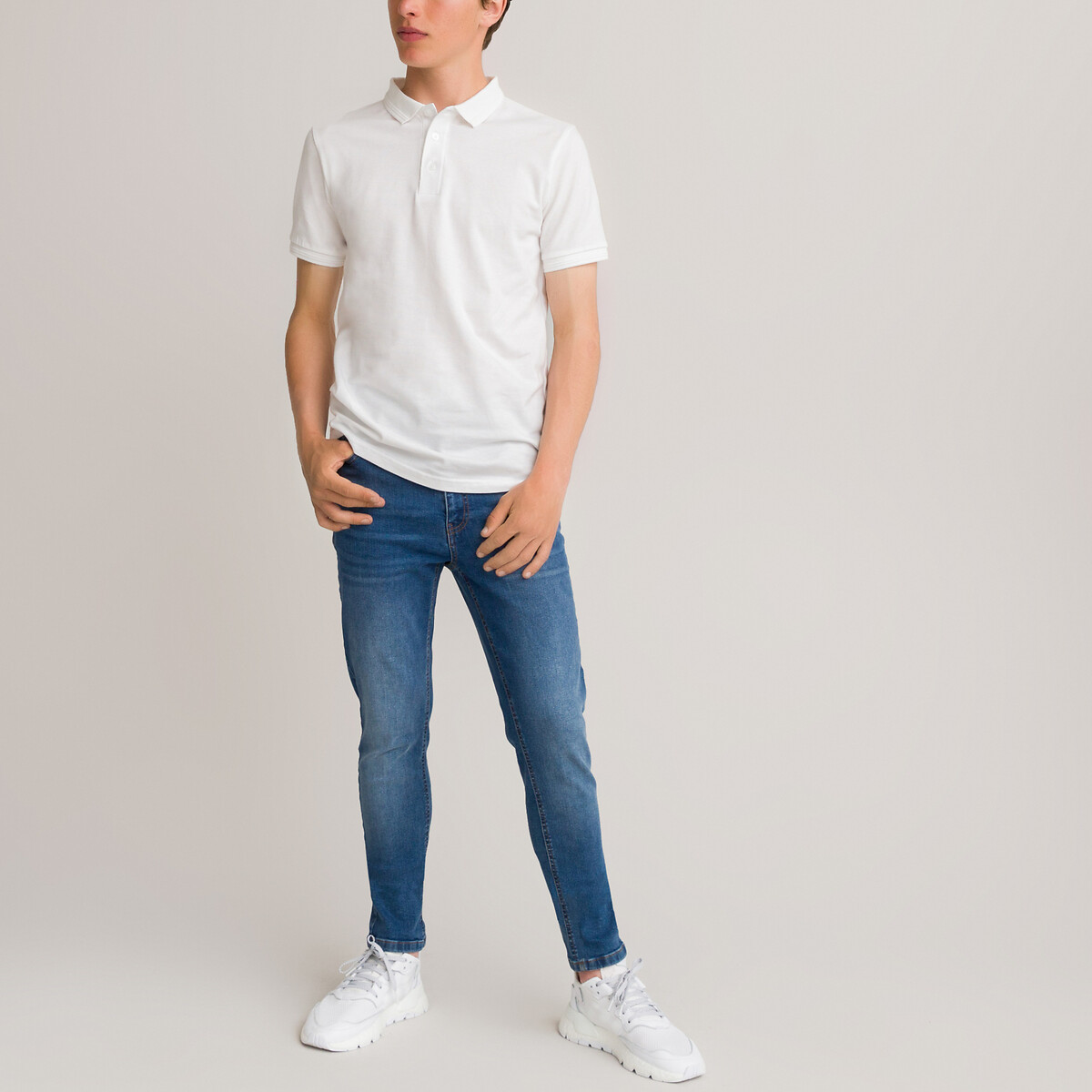 LA REDOUTE COLLECTIONS<br>Polo de manga curta em jersey piqué