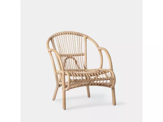 Fauteuil de lecture en rotin naturel 60x75 cm-Nea