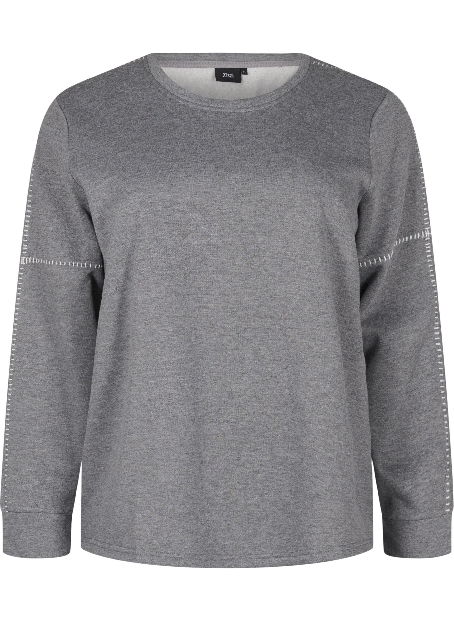 Sweatshirt med kontrastsyninger