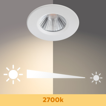 Philips inbouwspot Dive 5.5W 2700K wit 3-pack