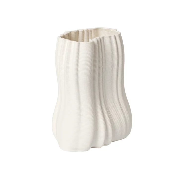 Ferm Living - Moire Vase, H 20 cm, off-white