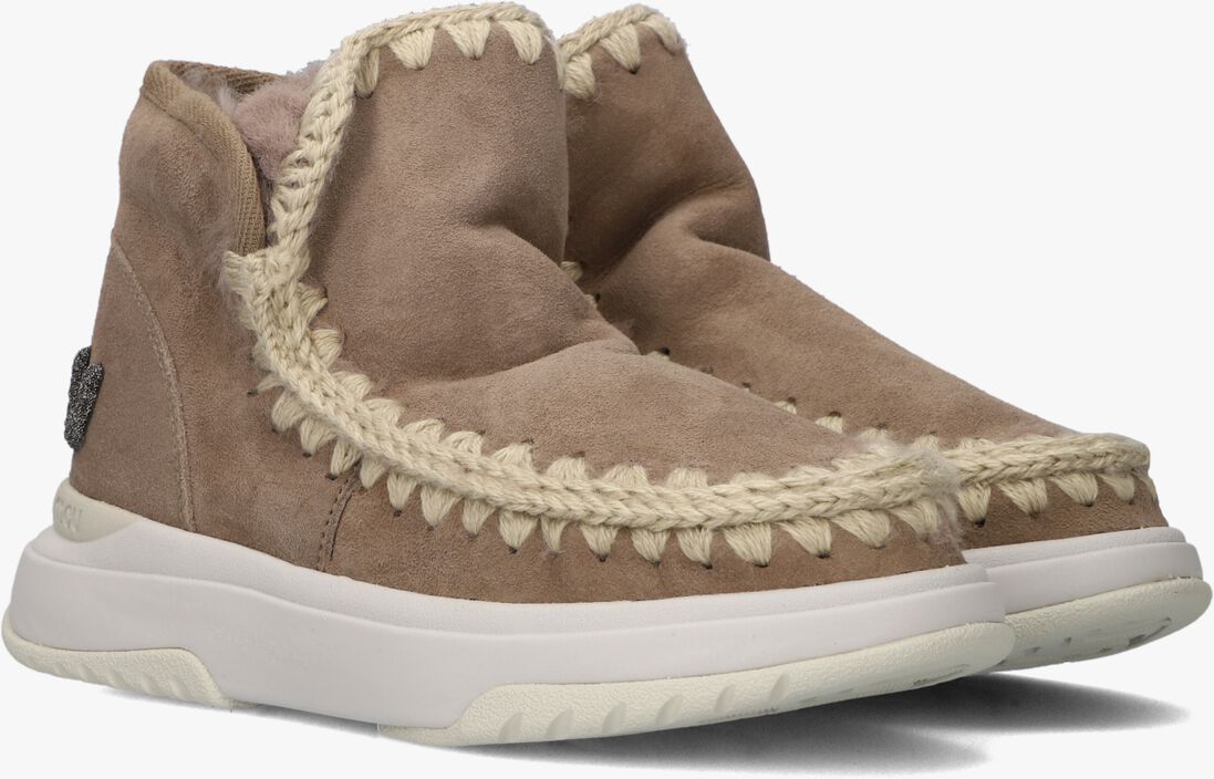 MOU bruine mou vachtlaarzen eskimo jogger glitter logo