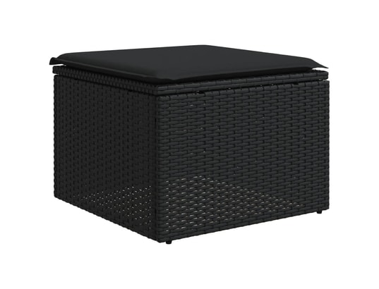 VIDAXL - Salon extérieur Salon de jardin 6 pcs avec coussins noir résine tressée