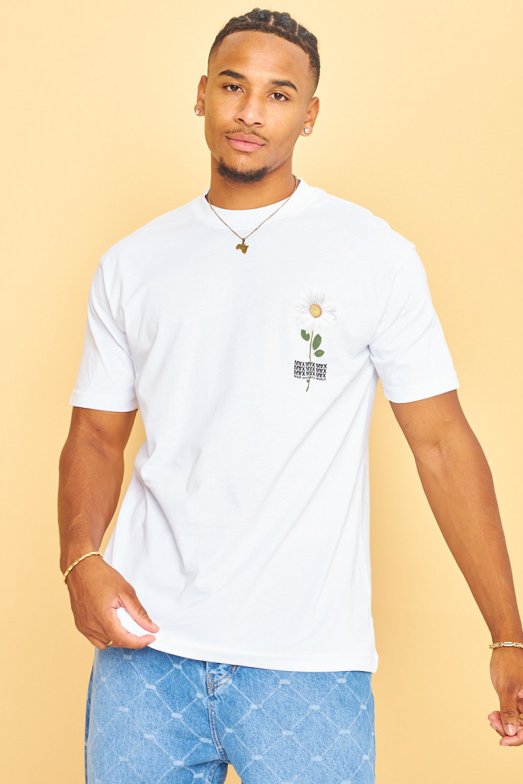 T-shirt fleurs 