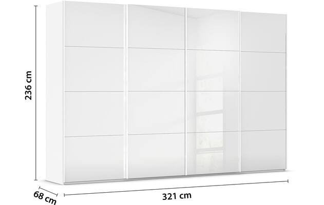 Kledingkast Finca Glans Glas