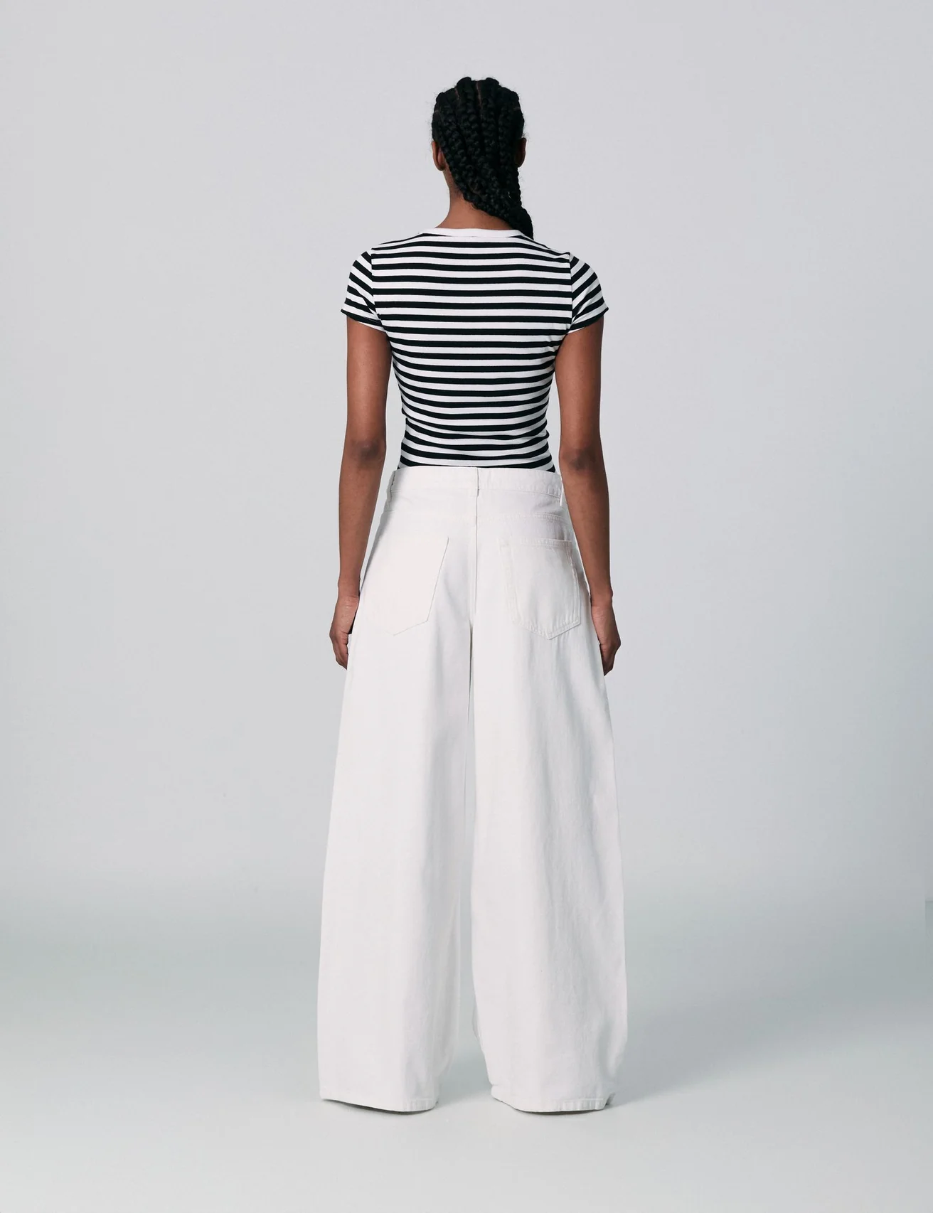Jean maxi wide leg blanc