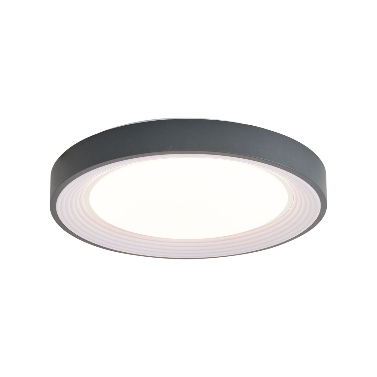 Moderne plafondlamp grijs met wit 48cm incl. LED dimbaar RGB - Kanton
