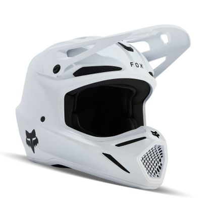 Casque cross Fox V3 - STREAK - YOUTH - Blanc
