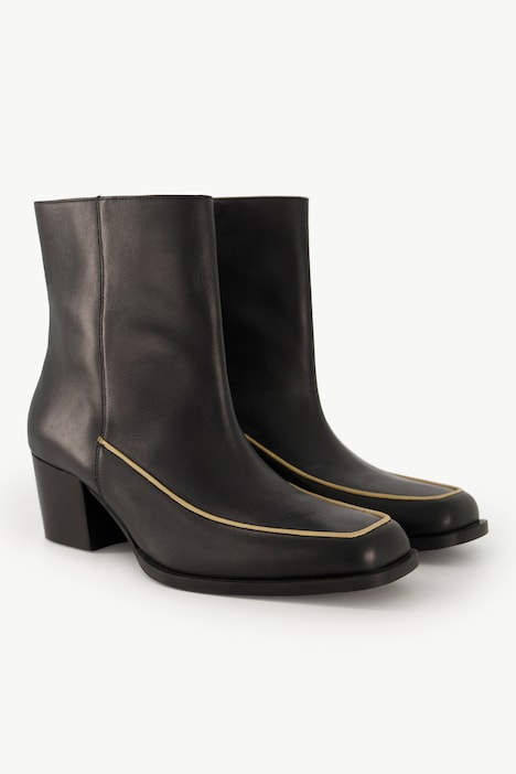 Leder-Stiefeletten, Schmucknaht, Wechselfußbett, Weite H