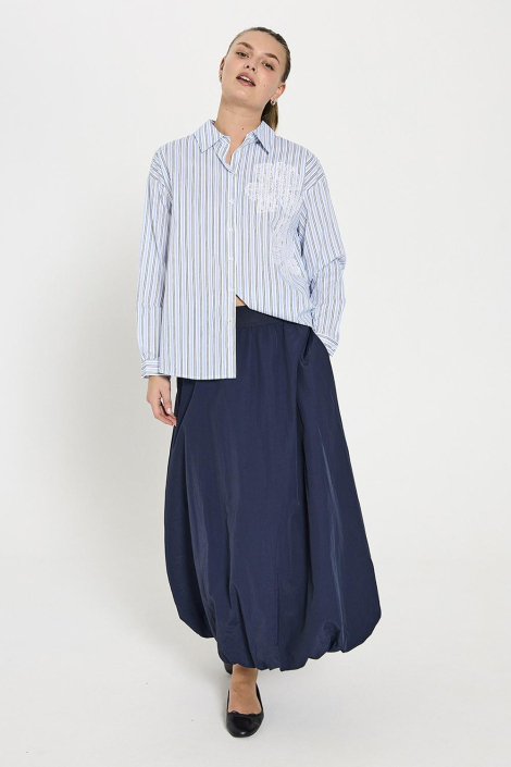 Freequent blauwe dames rok