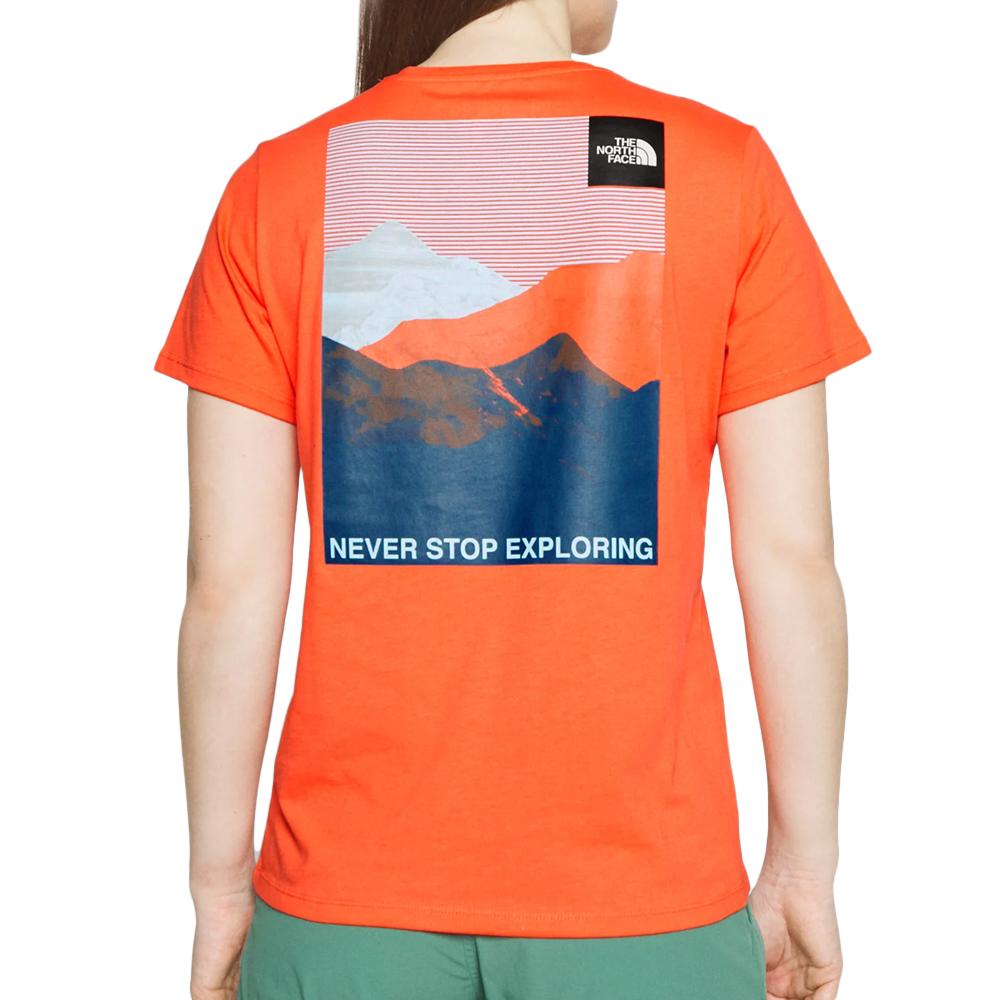 The North Face T-shirt Orange Femme The North Face Foundation