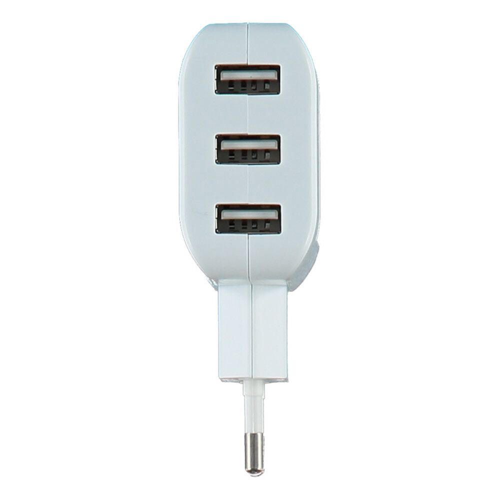 FORGRENINGSKONTAKT VOLTOMAT 3-VEIS USB 5V DC HVIT