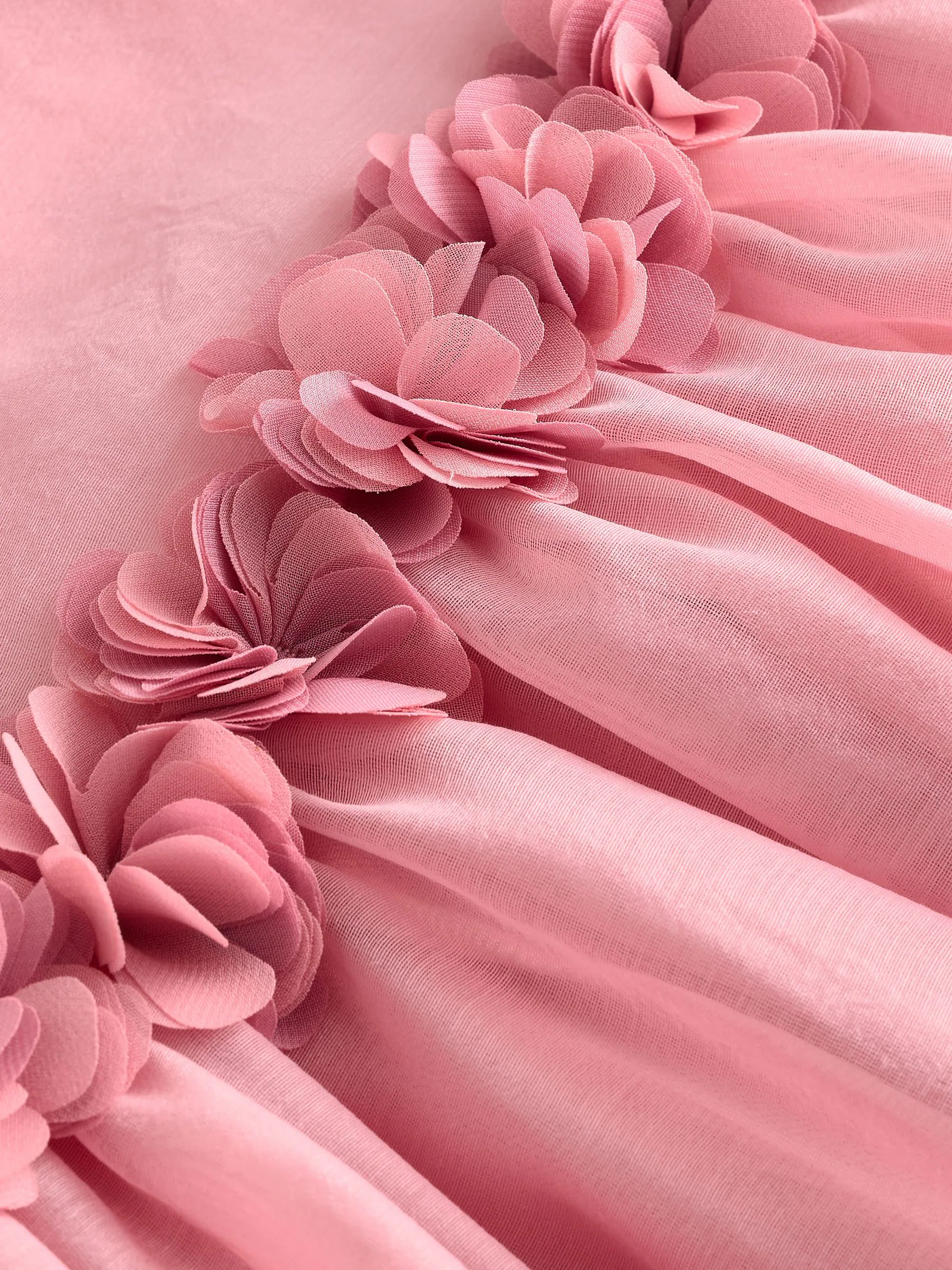Roze - Jurk met bloemencorsage (3mnd -8jr)