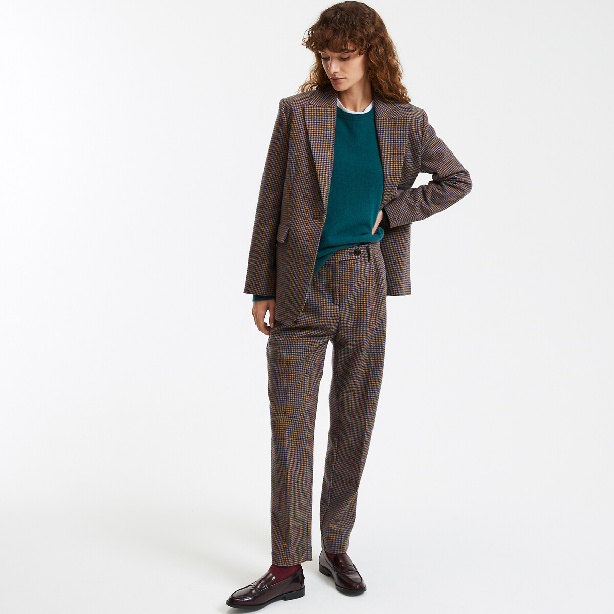 COLEÇÕES LA REDOUTE<br>Jaqueta xadrez, modelo oversized