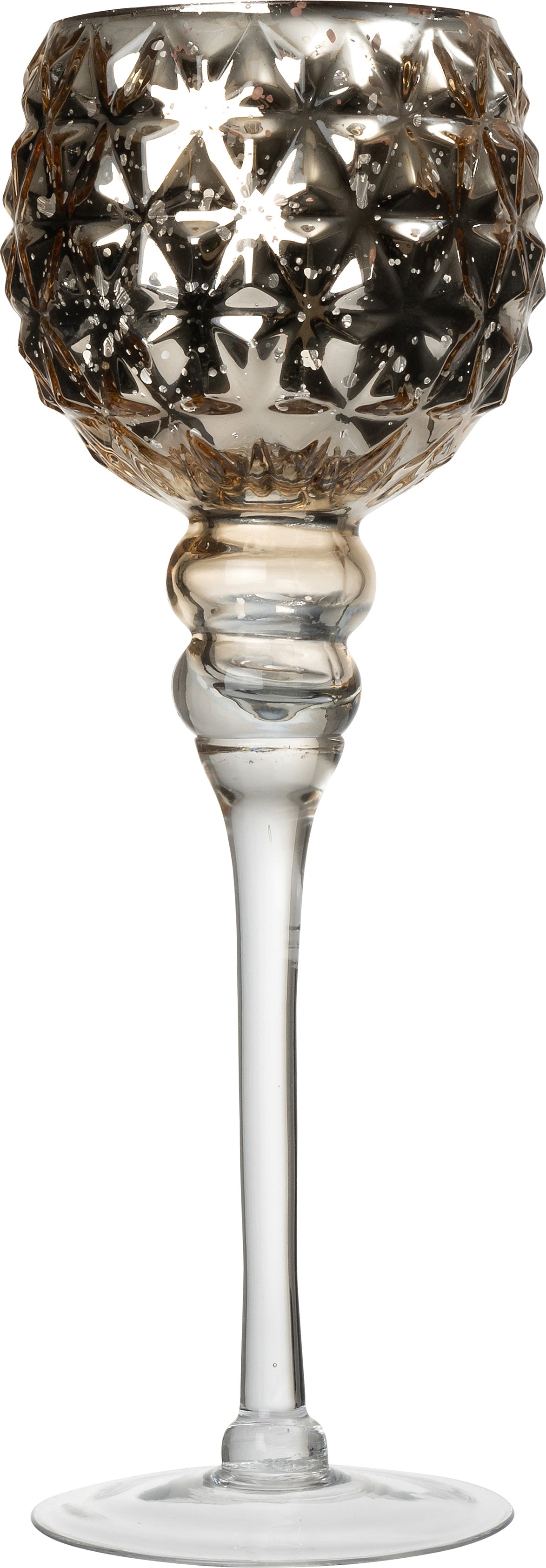 Intratuin waxinelichthouder op voet Elin goud D 12 H 40 cm