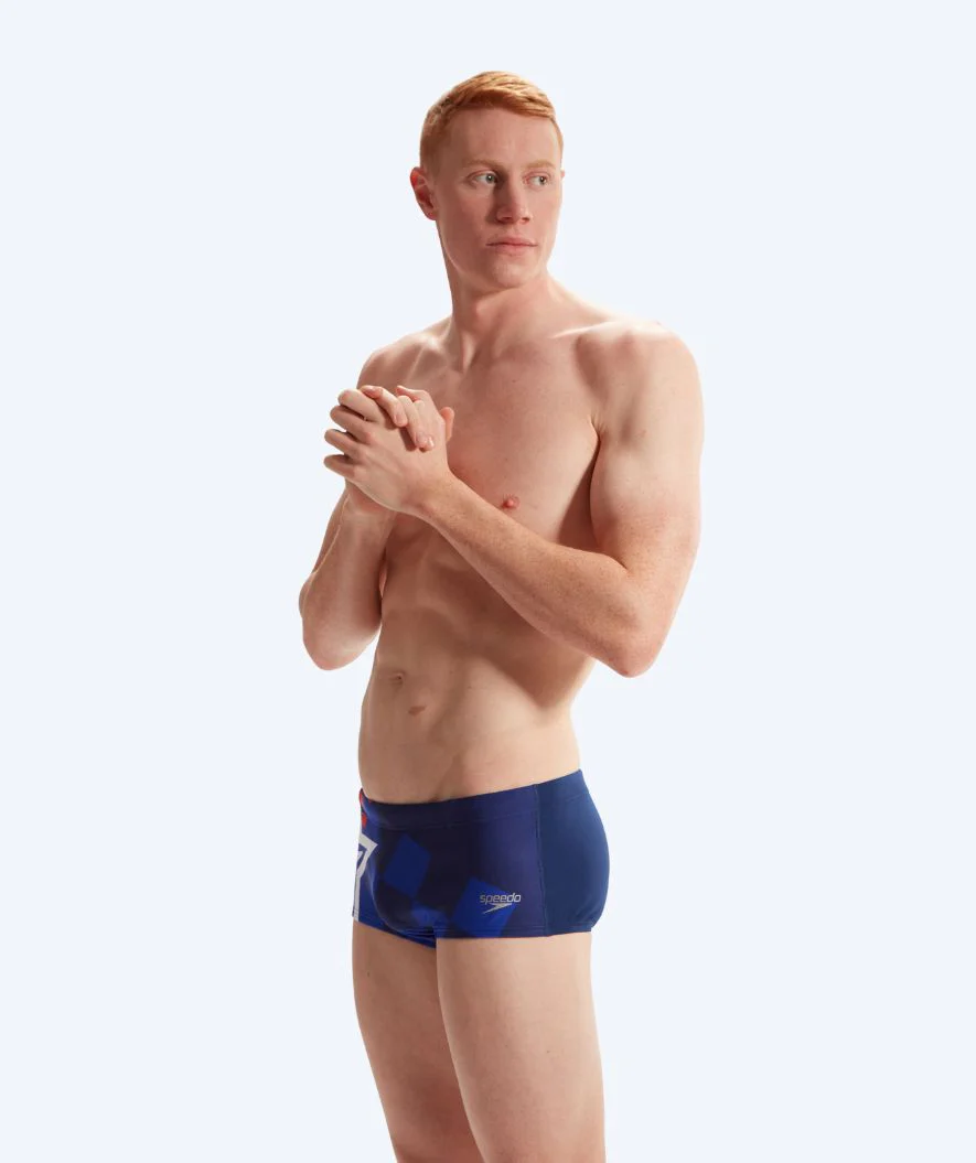 Speedo trunks til mænd - Placement Digital - Blå/rød