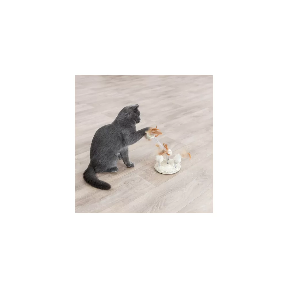 Trixie kattelegetøj m. fjeder på fod - 30 cm