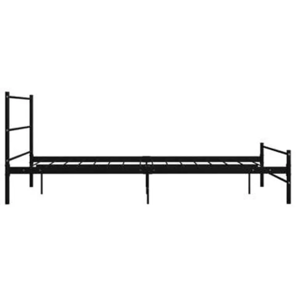 vidaXL - Bed frame met hoofdbord - Zwart - Metaal - 120x200 cm
