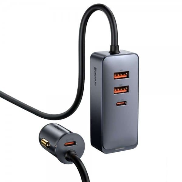Baseus Biloplader Share Together 120W 2 USB-A & 2 USB-C Sort