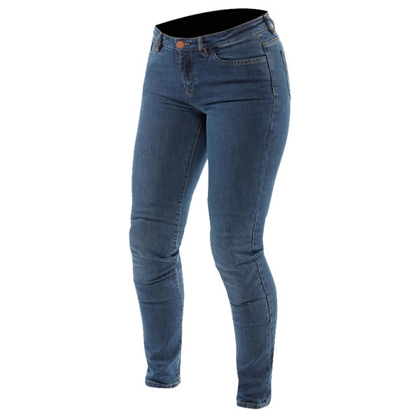 Dainese - Jean femme 5-Pocket Denim Slim Plus Woman Bleu