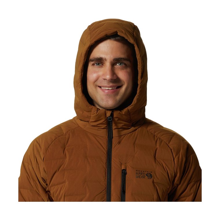Mountain Hardwear Stretchdown Hooded Jacket Men Golden Brown