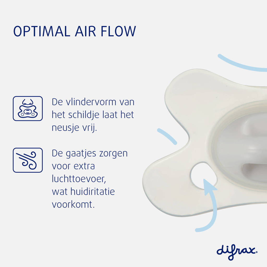 Newborn fopspeen - Grijs met printje (2 stuks)