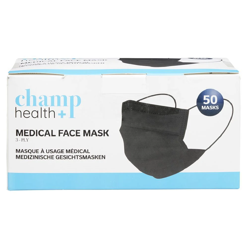 Masque jetable en papier noir x50