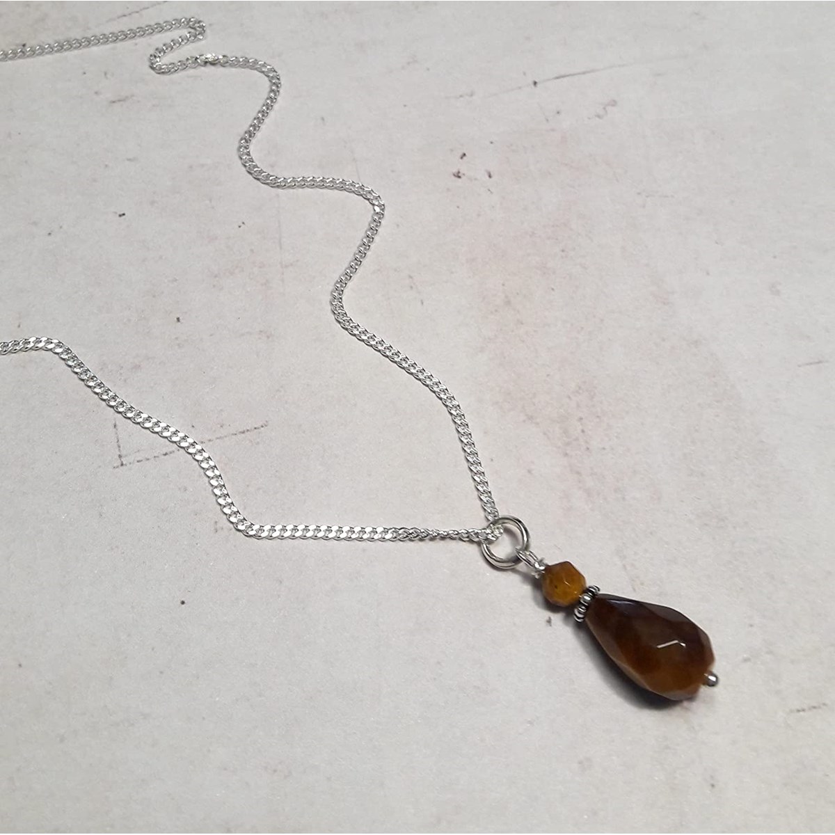 Collier Iara Oeil de Tigre Argent 925