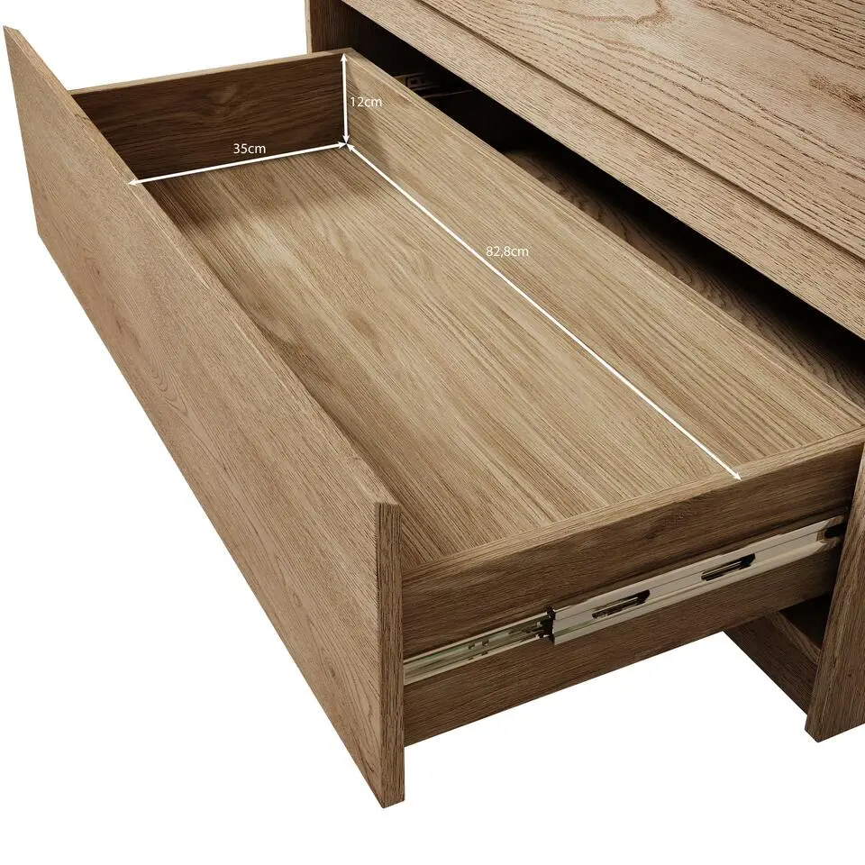 Meubella - Ladekast Cuarto - Eiken - 91 cm