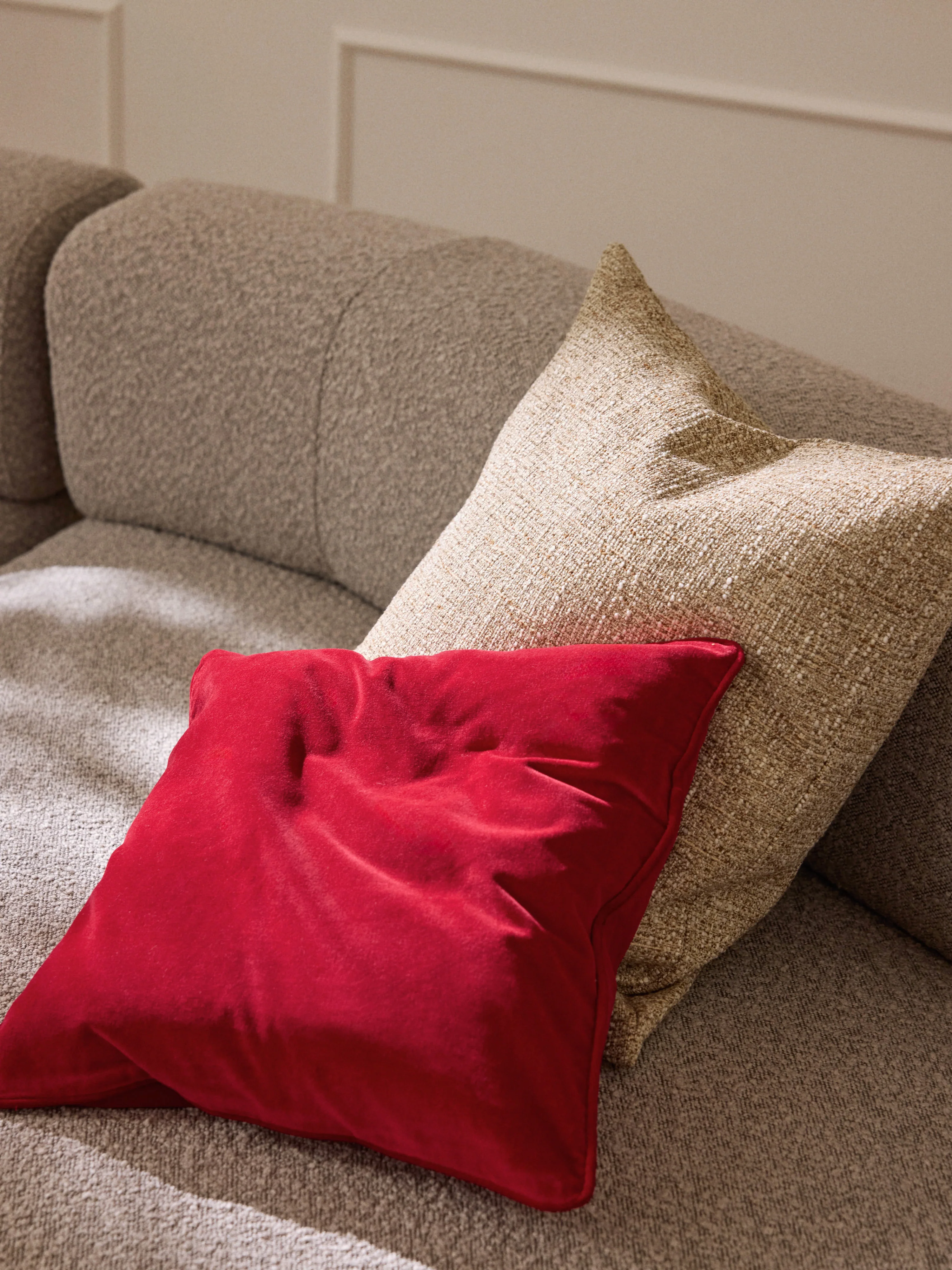 Bouclé kussenhoes Talea