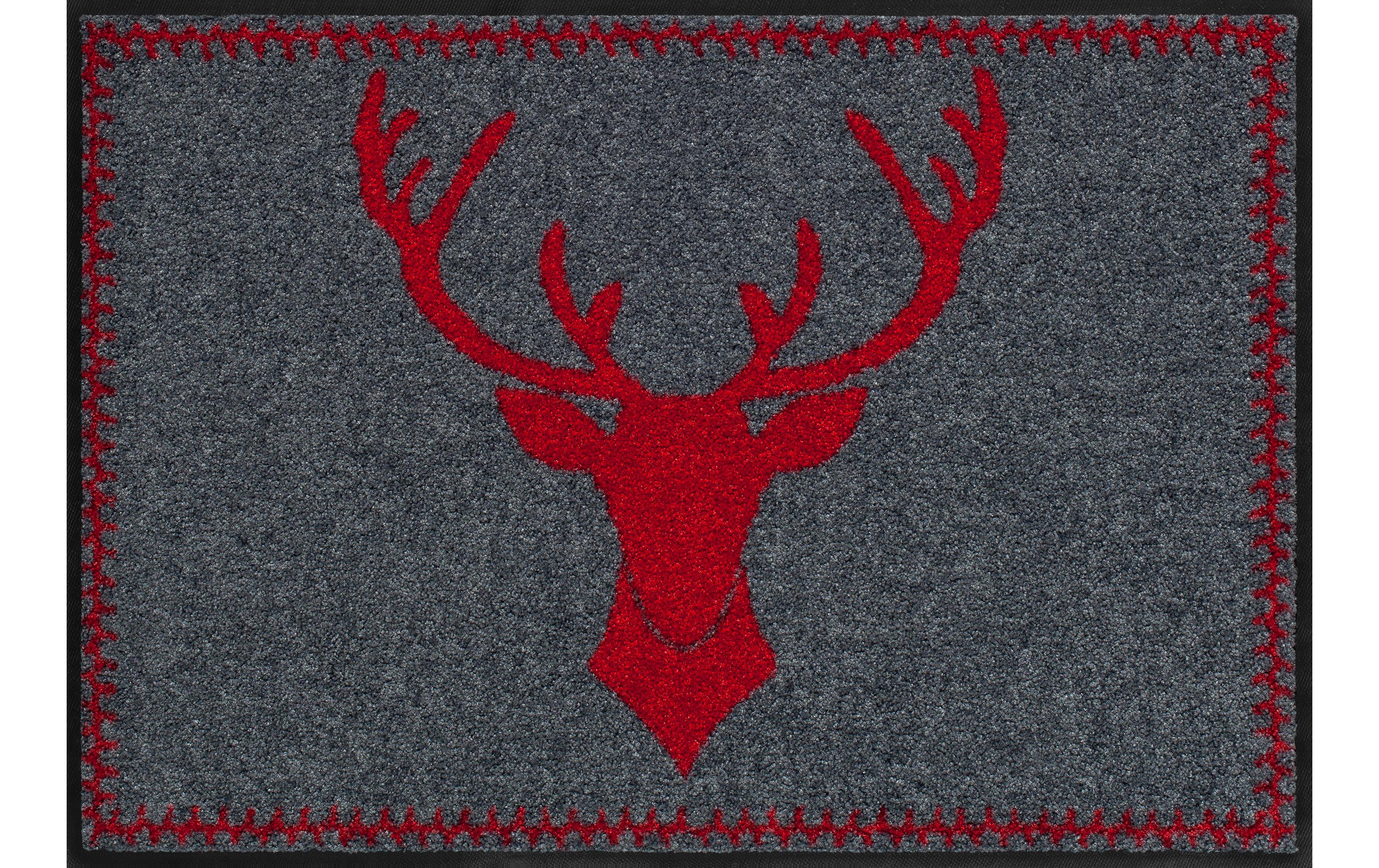 Fussmatte Franz Rot 50 cm x 75 cmPflegeleichte und rutschfeste Schmutzfangmatte