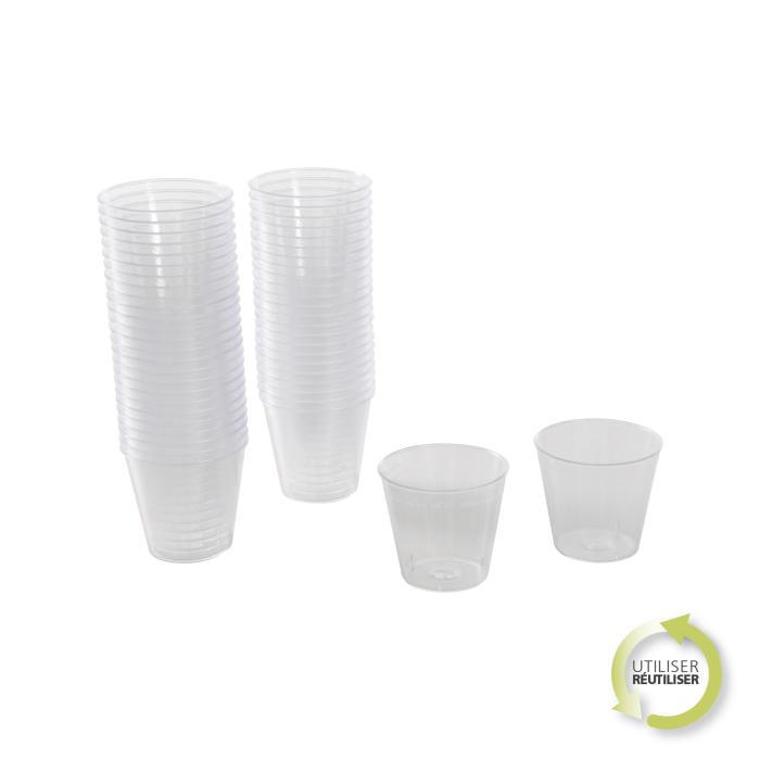 MINI VERRINE PLASTQUE TRANSPARENT 30ML X50PCS