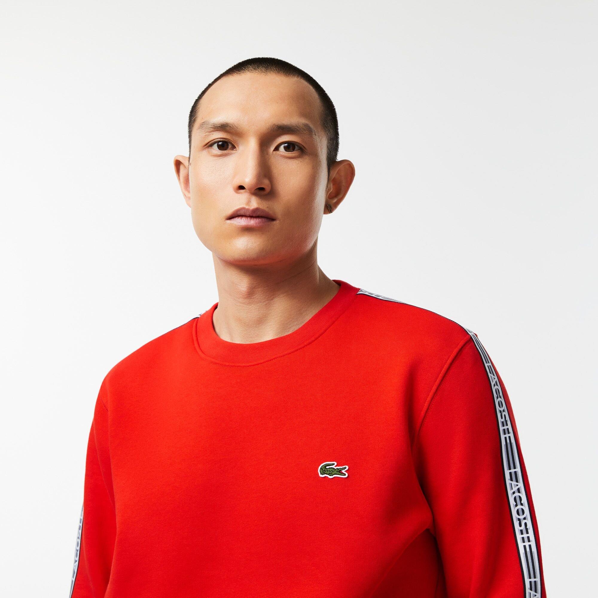 Lacoste Logo Stripe Sweatshirt