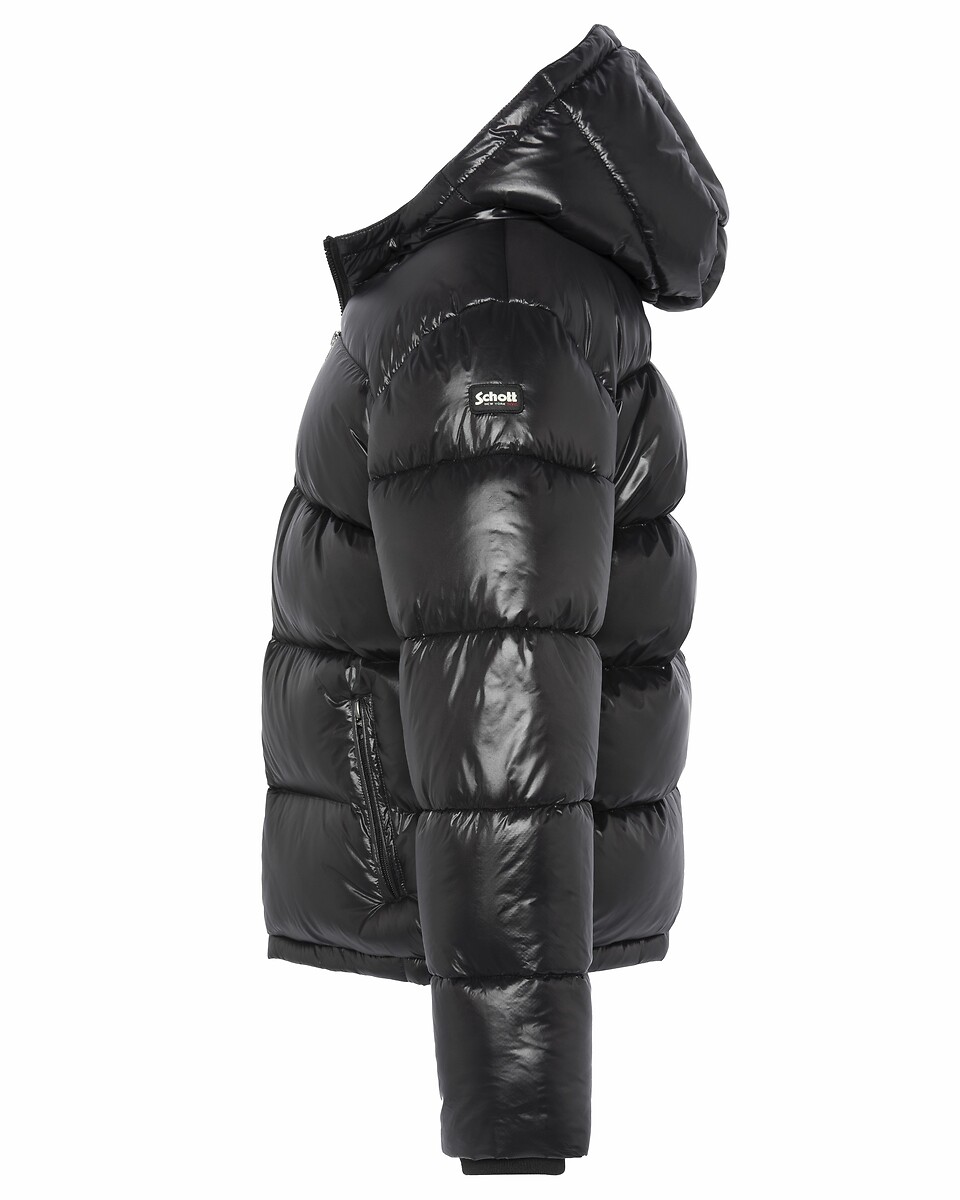 SCHOTT<br>Jaqueta de plumas brilhante com capuz Columbus