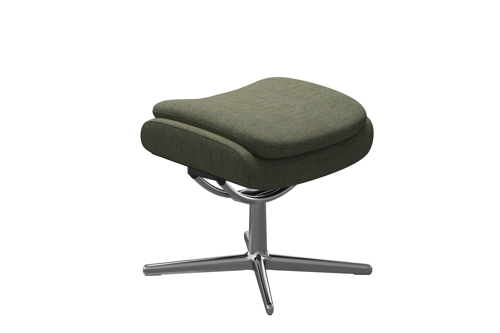 Rome krakk Tekstil Jasmine Dark Green - Cross - Chrome