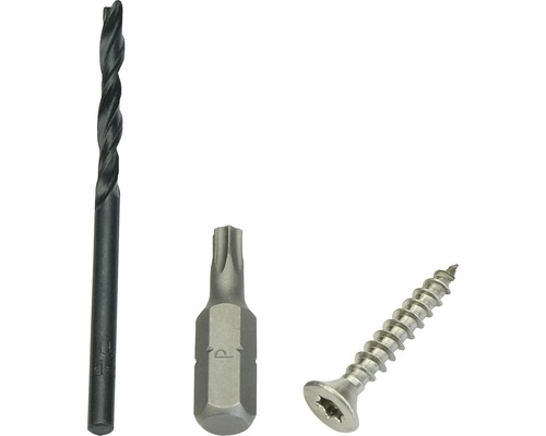 Konsta verzonken schroevenset 1 voor WPC onderconstructie 4x25 mm 100 stuks
