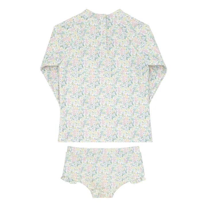 Minnow Ensemble Anti-UV Ruffle Fleur | Vert