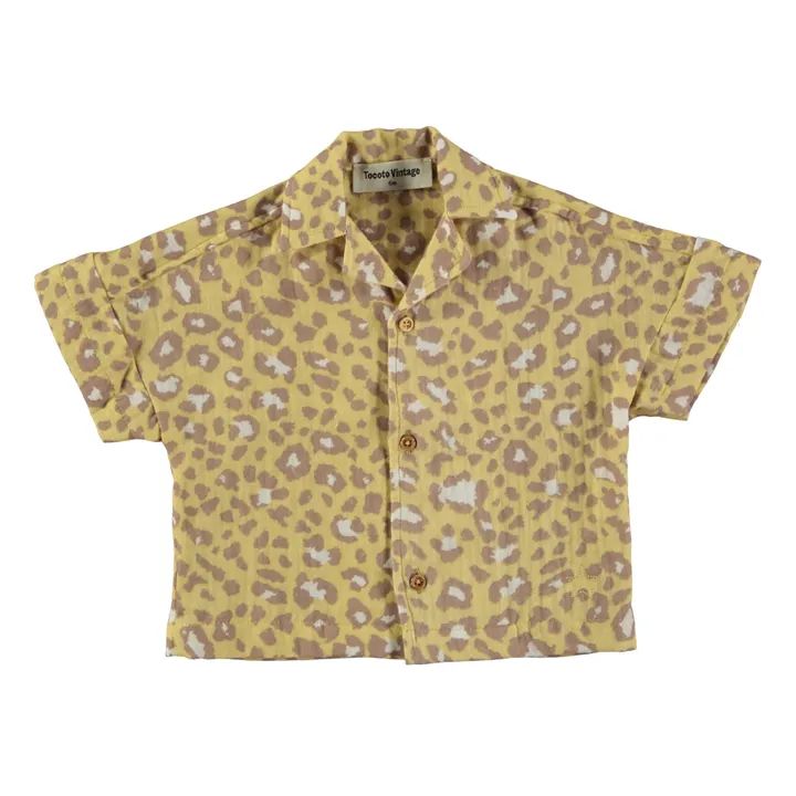 Tocoto Vintage Chemise Oversize Baby Léopard | Jaune