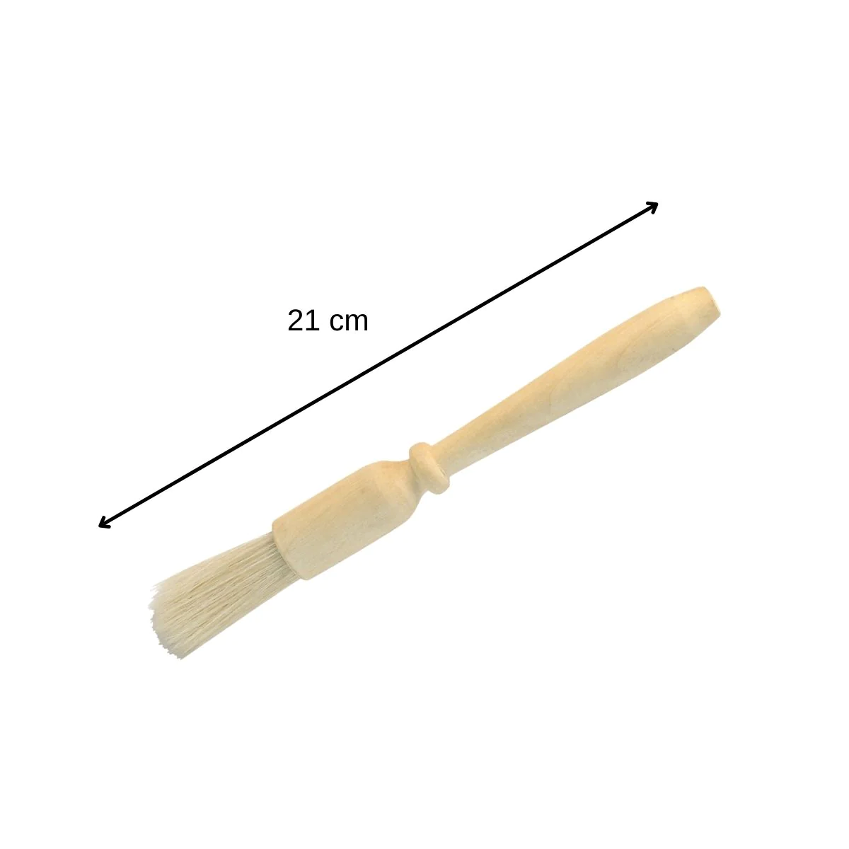 Pinceau de cuisine et de pâtisserie 18 cm en poils de porc Wood Editio