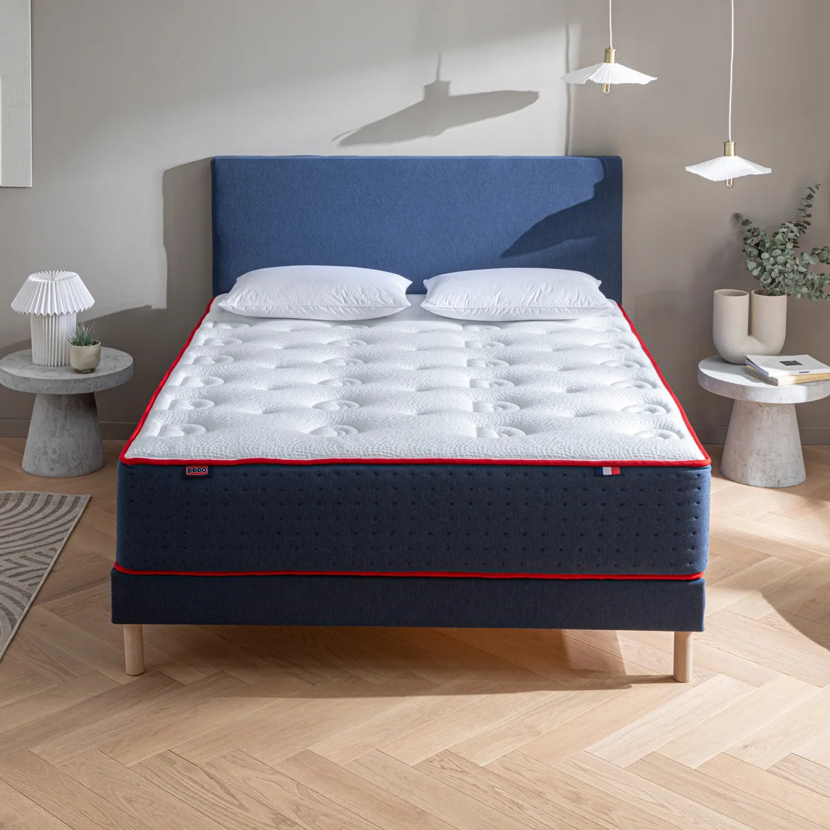 Ensemble - Matelas LE VERITABLE mi-ferme + sommier + tête de lit