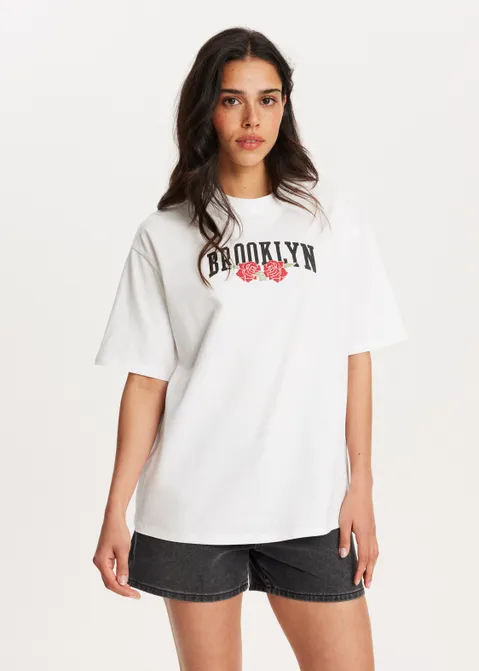 T-shirt met print champions wit (WIT)