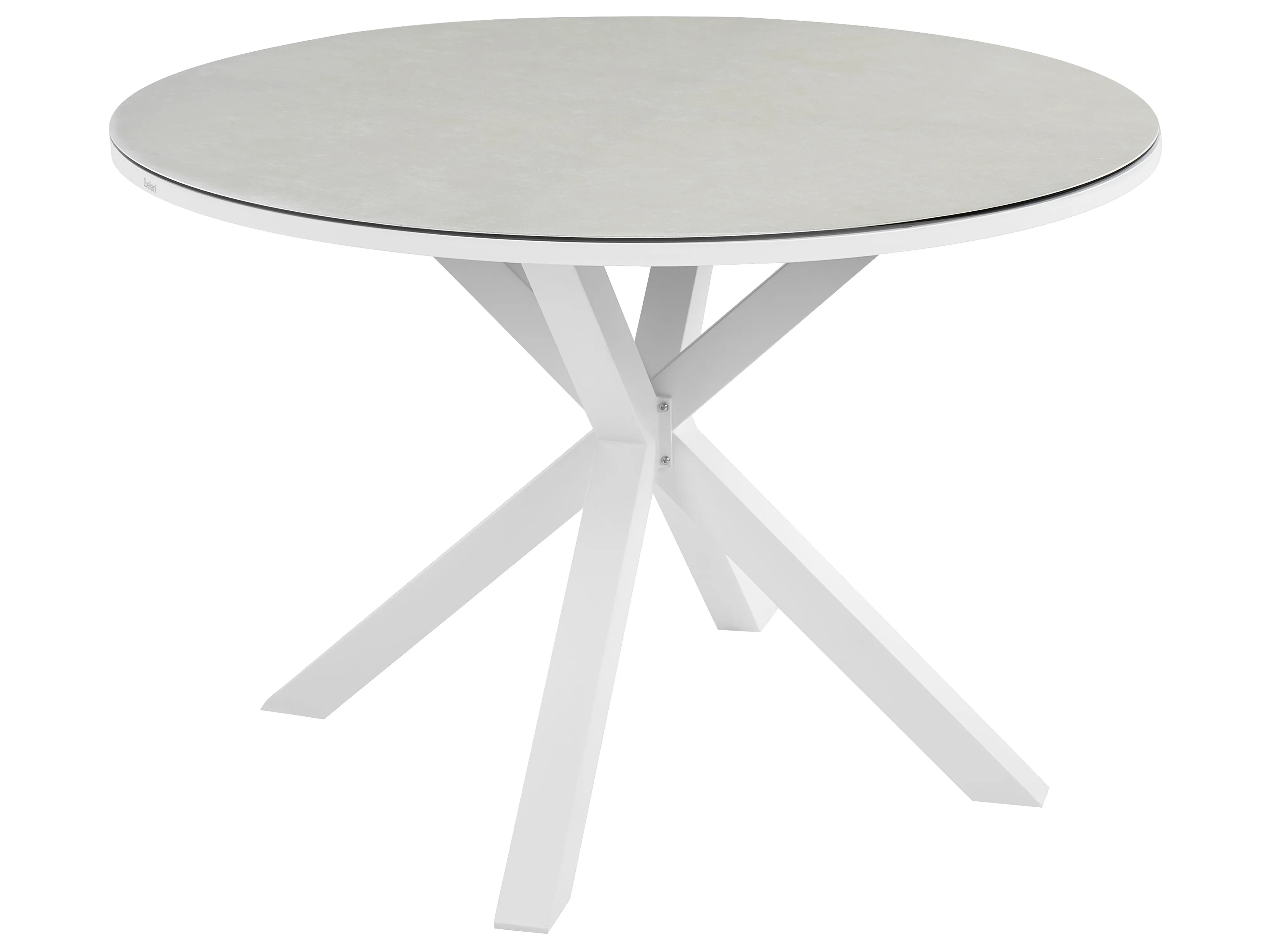 Tuin eettafel MALETTO 120 cm 120 cm Glas Taupe